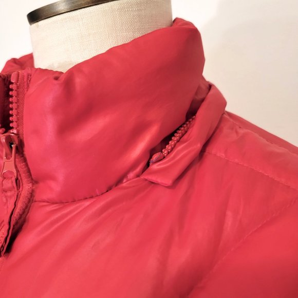 DOWN Jacket RED Montana Mountaineering HOOD Small - Picture 8 of 15